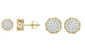Macy's Men's Diamond (1 ct.t.w.) Earring Set in 10k Yellow Gold